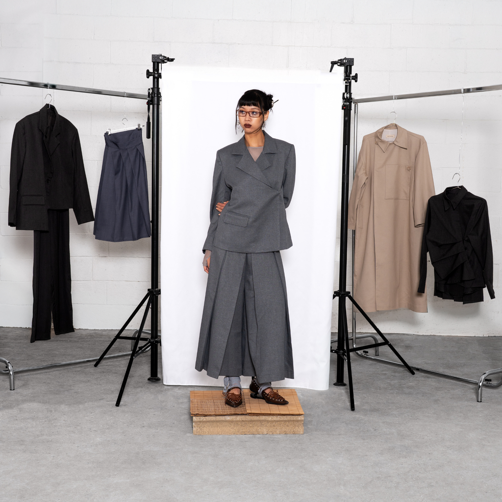 Jupe-culotte plissée