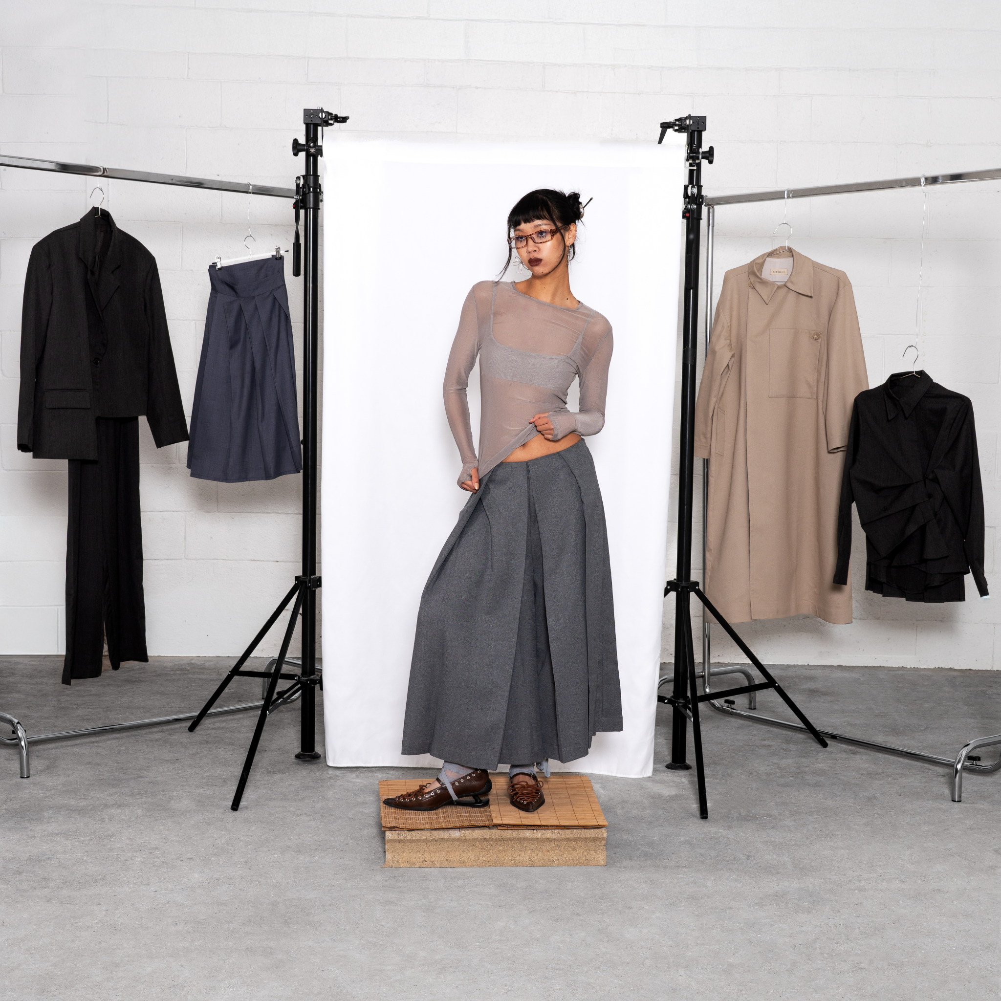 Jupe-culotte plissée